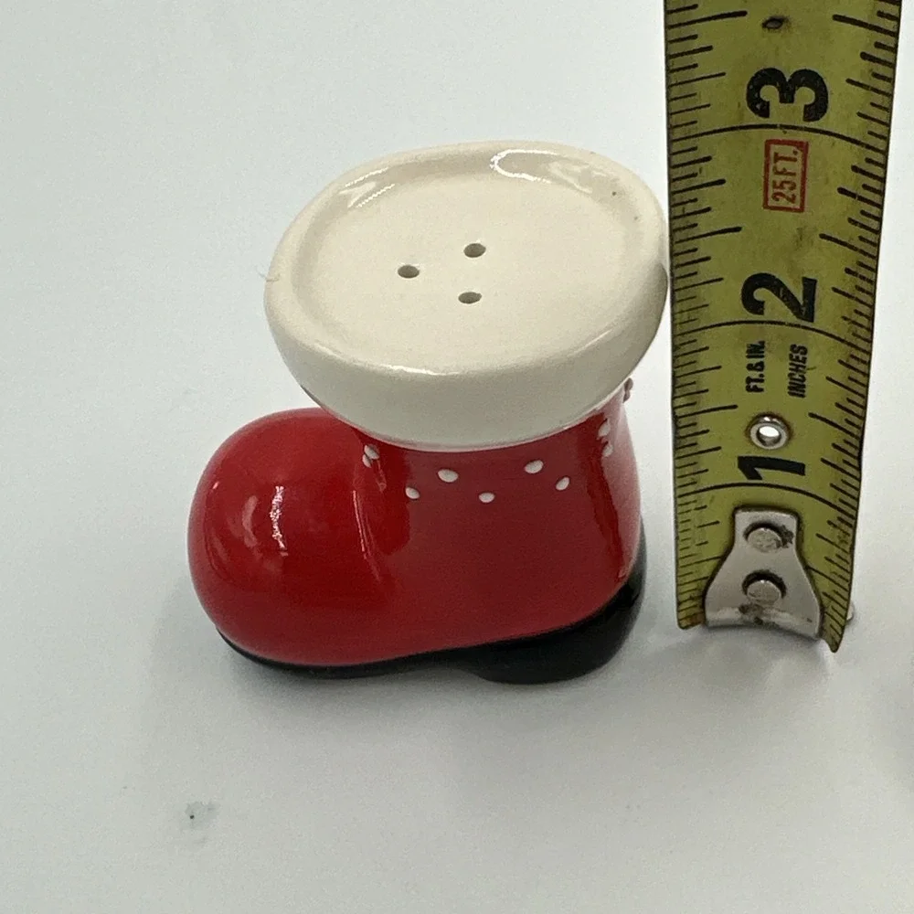 Santa and Boot Salt and Pepper Shaker Novelty Christmas Holiday Decoration Decor